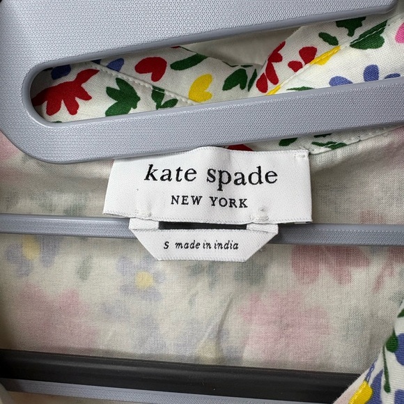 Kate Spade Shoreside Floral Puffy Sleeve Shirtdress, Size Small Made In India - Picture 4 of 12